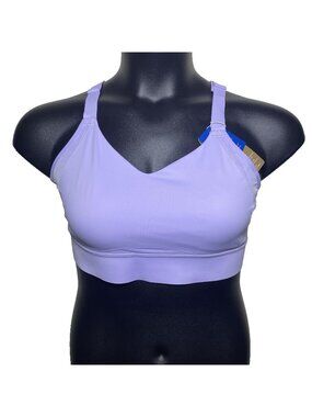 Brooks 38C/D Run Drive Interlace Violet Dash Sports Bra Compression Woven Wickin